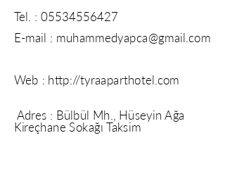 Tyra Apart Hotel iletiim bilgileri